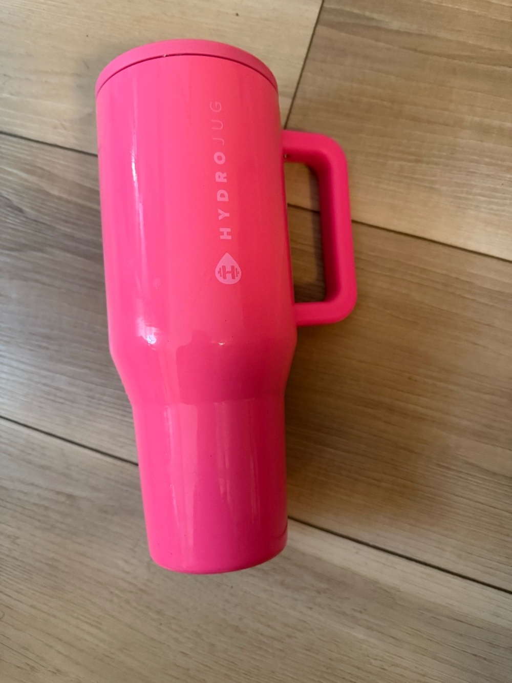 HydroJug Flare Neon Pink Tumbler 32oz Handle Straw Lid EUC